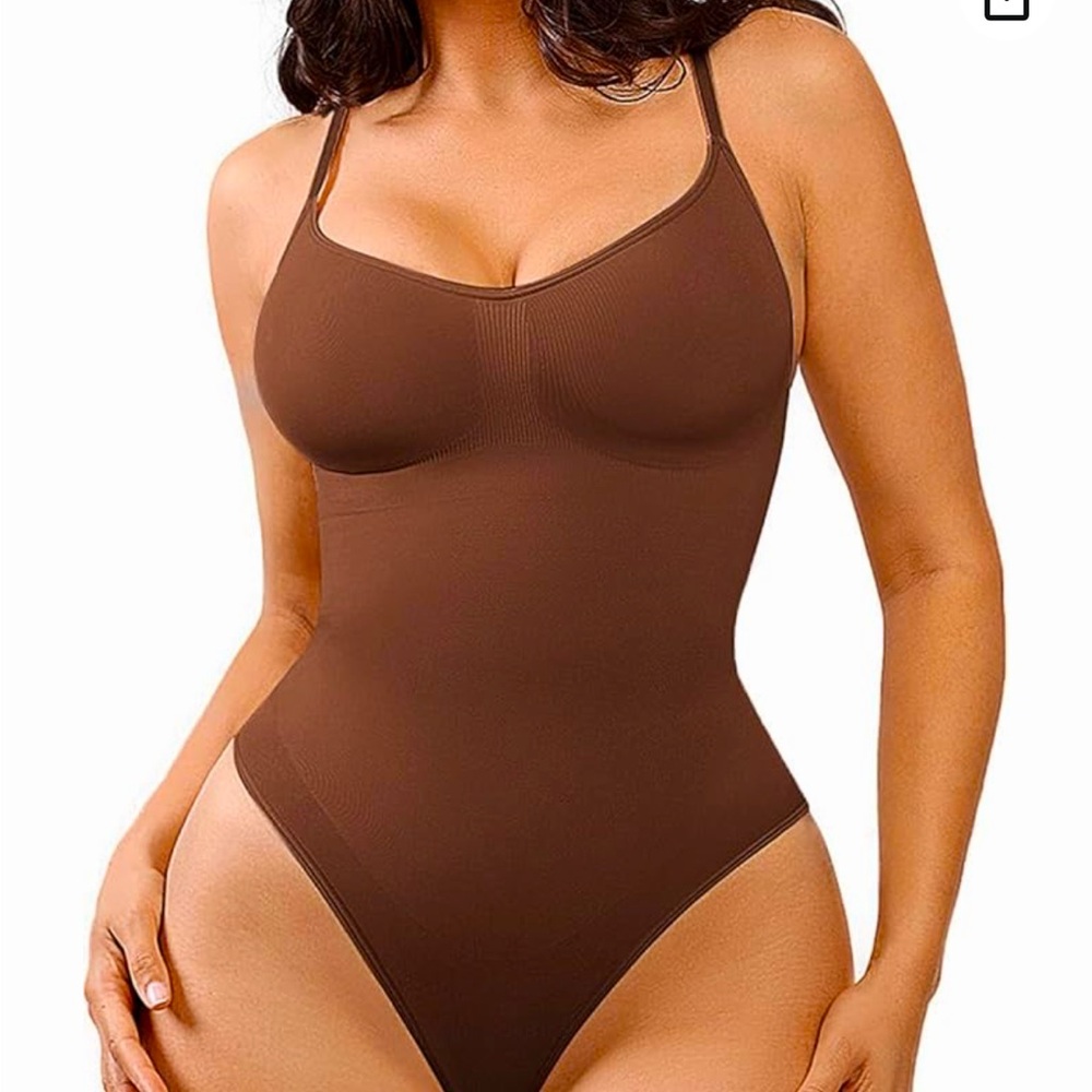 Shapellx Brown Shapewear Bodysuit